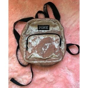 💗VS PINK💗 pink velour baby backpack